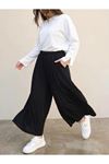 Pileli Oysho Pantolon-Siyah