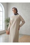 Reglan Kol Oysh Elbise-Bej