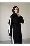 Garnili Oysh Elbise-Siyah