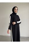 Garnili Oysh Elbise-Siyah