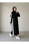 Garnili Oysh Elbise-Siyah