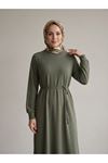 Reglan Kol Pike Elbise-Haki
